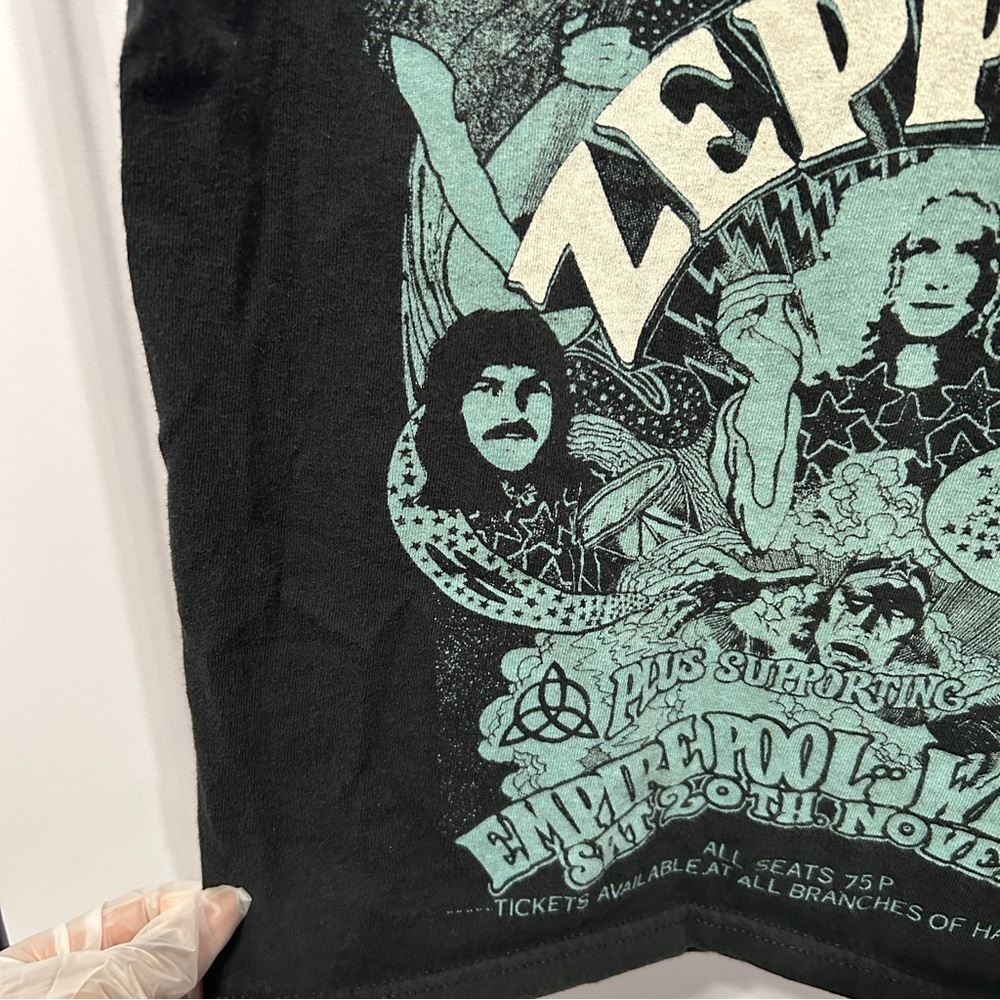 Led Zeppelin Black And Blue 2011 Concert Style Graphic Tee Sz Small - “Jolene” - Picture 7 of 16